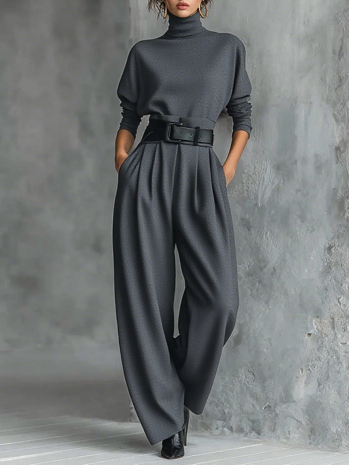 All-Black Turtleneck Set | Women's Outfit 6