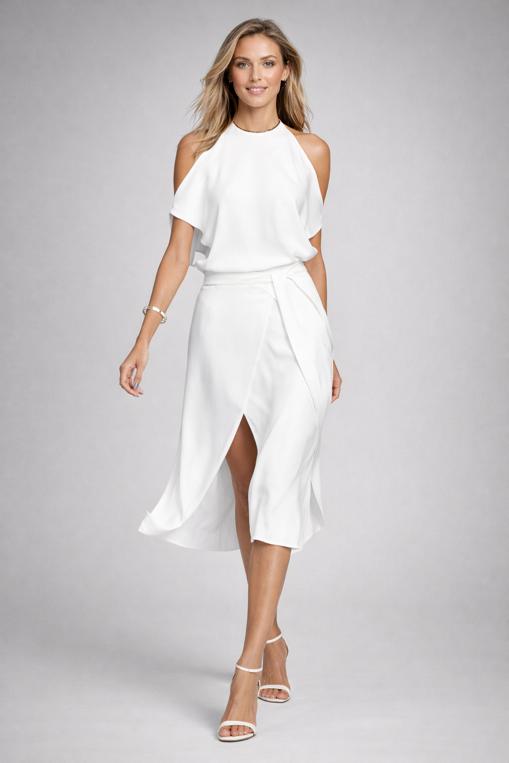 Carlotta | Off-the-shoulder summer midi dress