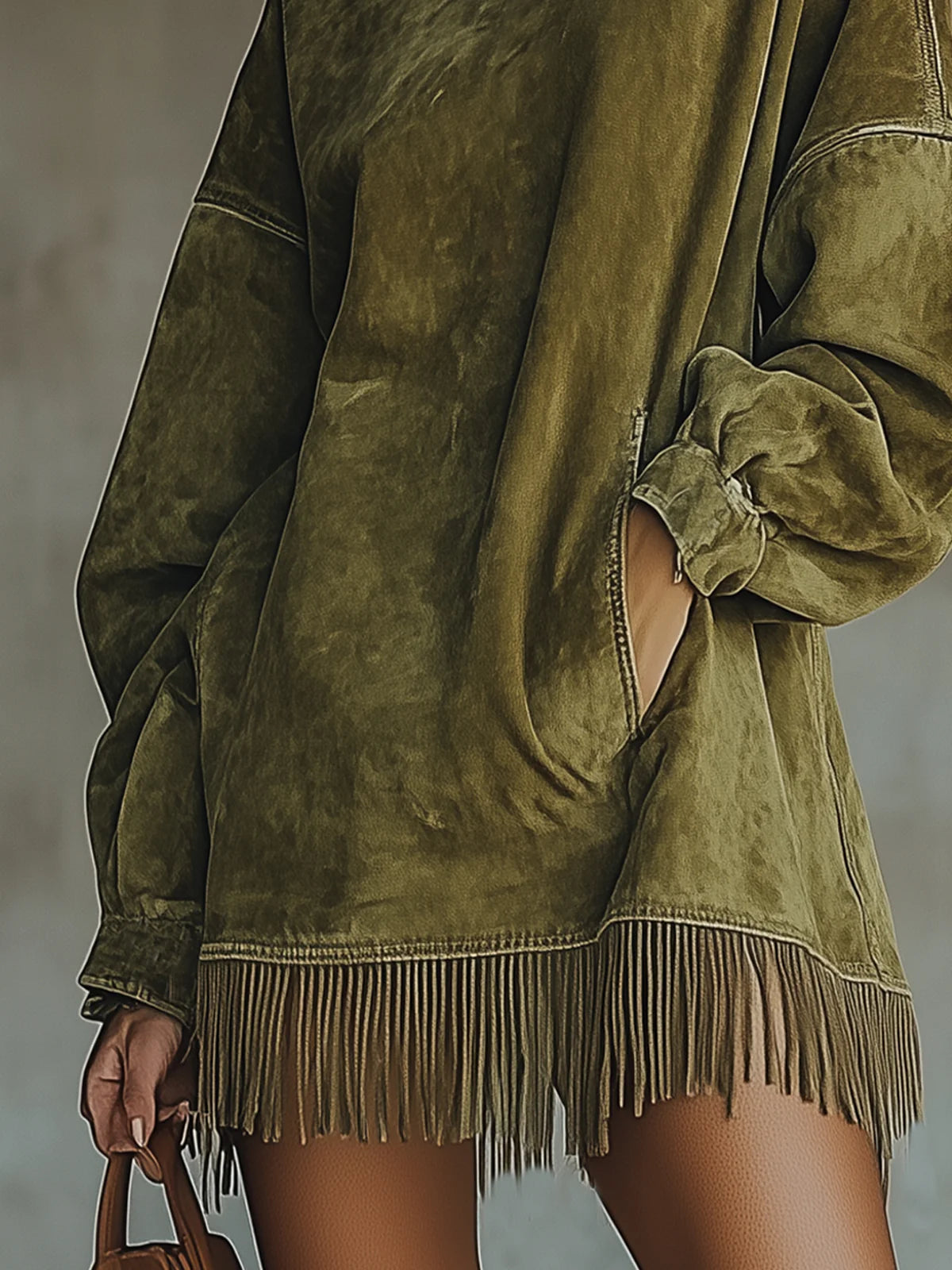 Faux Suede Turtleneck Dress | Women's Casual Dress 4