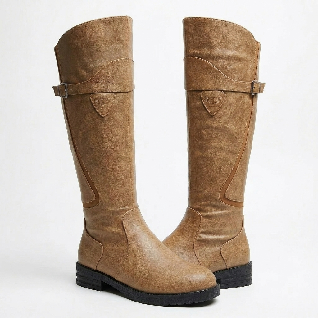 Jayla | Women's Knee-High Riding Boots with Buckle