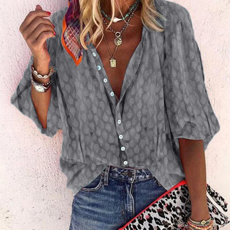 Lightweight women's blouse in an elegant casual style for summer