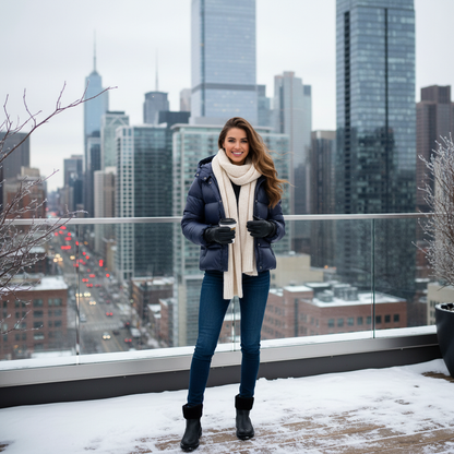 Black Puffer Jacket | Women's Slim Fit Winter Coat