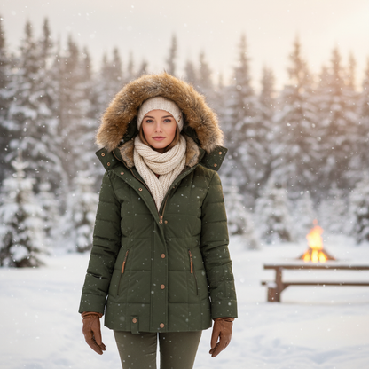 Women's Faux Fur Winter Coat | Elegant Winter Coats Women