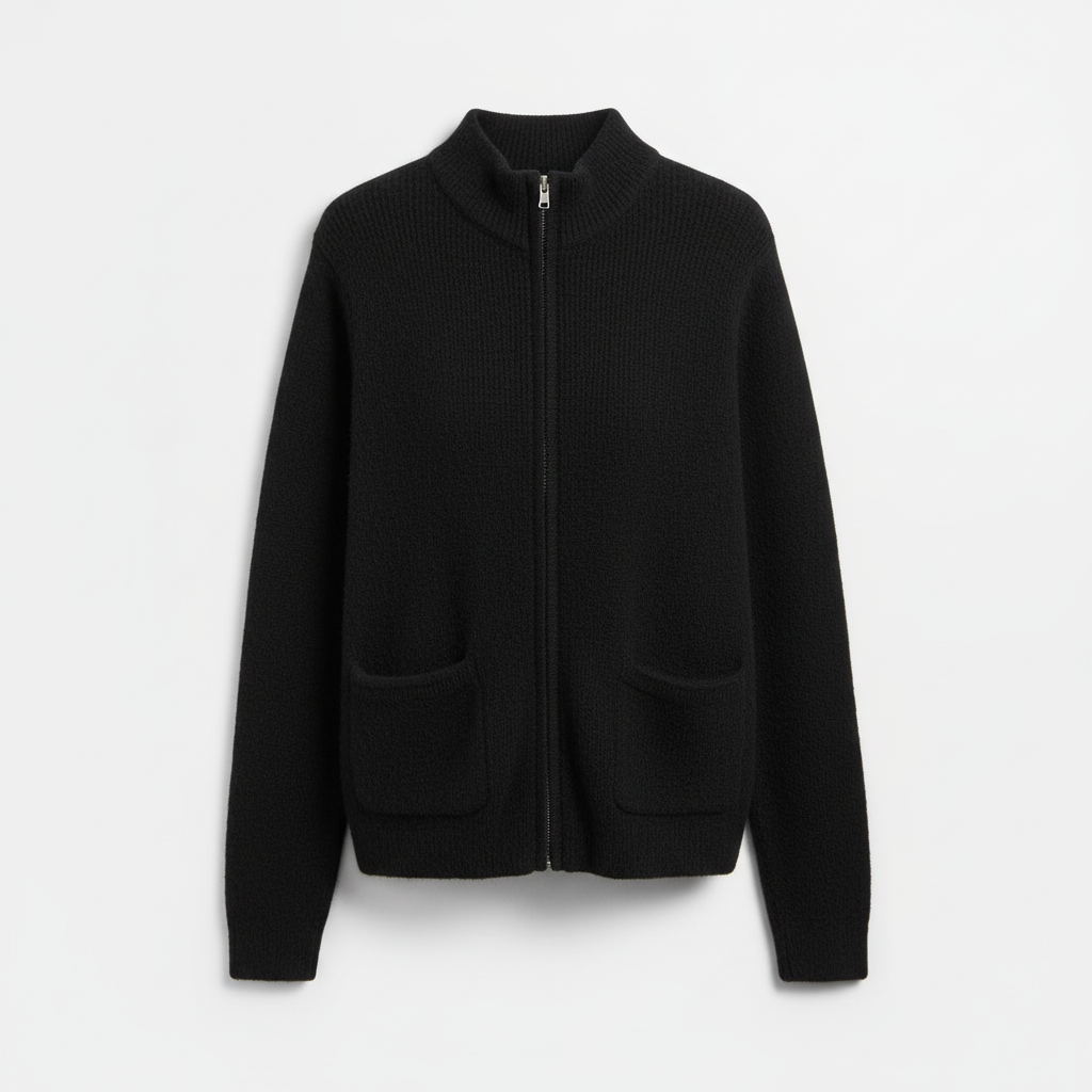 Black Long Cardigan | Stylish Knit Layering Piece for Women