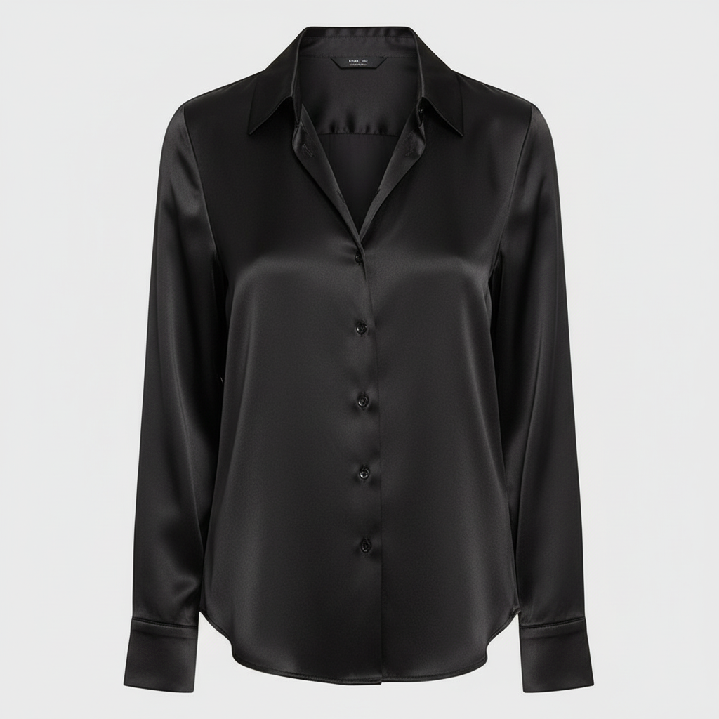 Gleame Satin Blouse | Women's Long Sleeve Plus Size Top