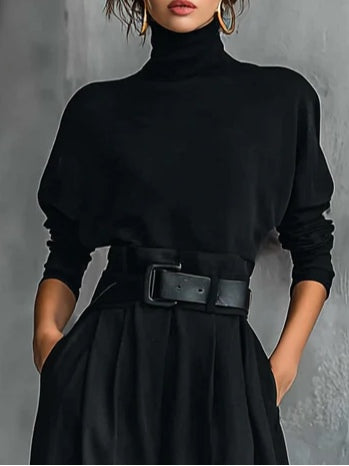 All-Black Turtleneck Set | Women's Outfit 2