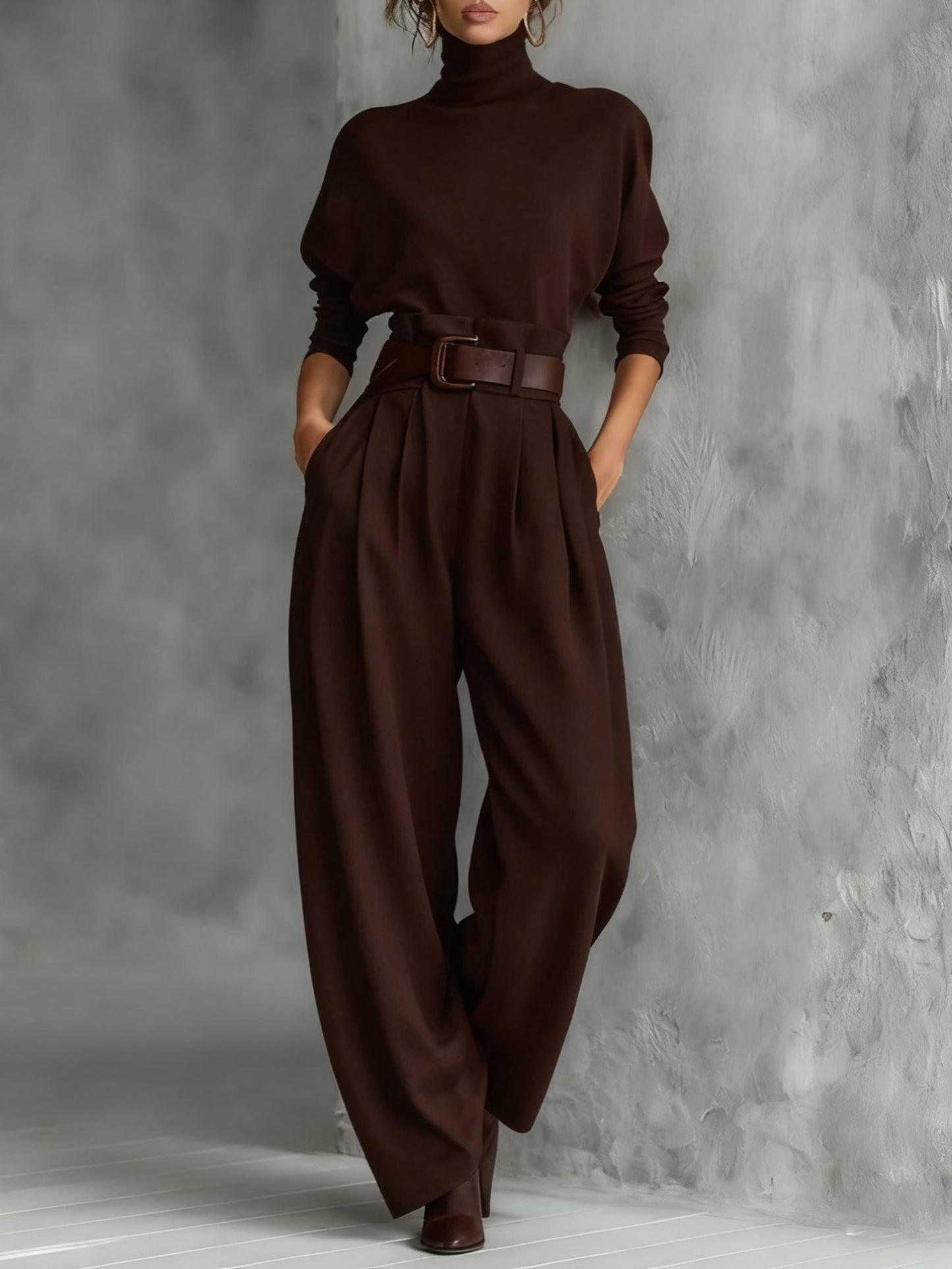 All-Black Turtleneck Set | Women's Outfit 4