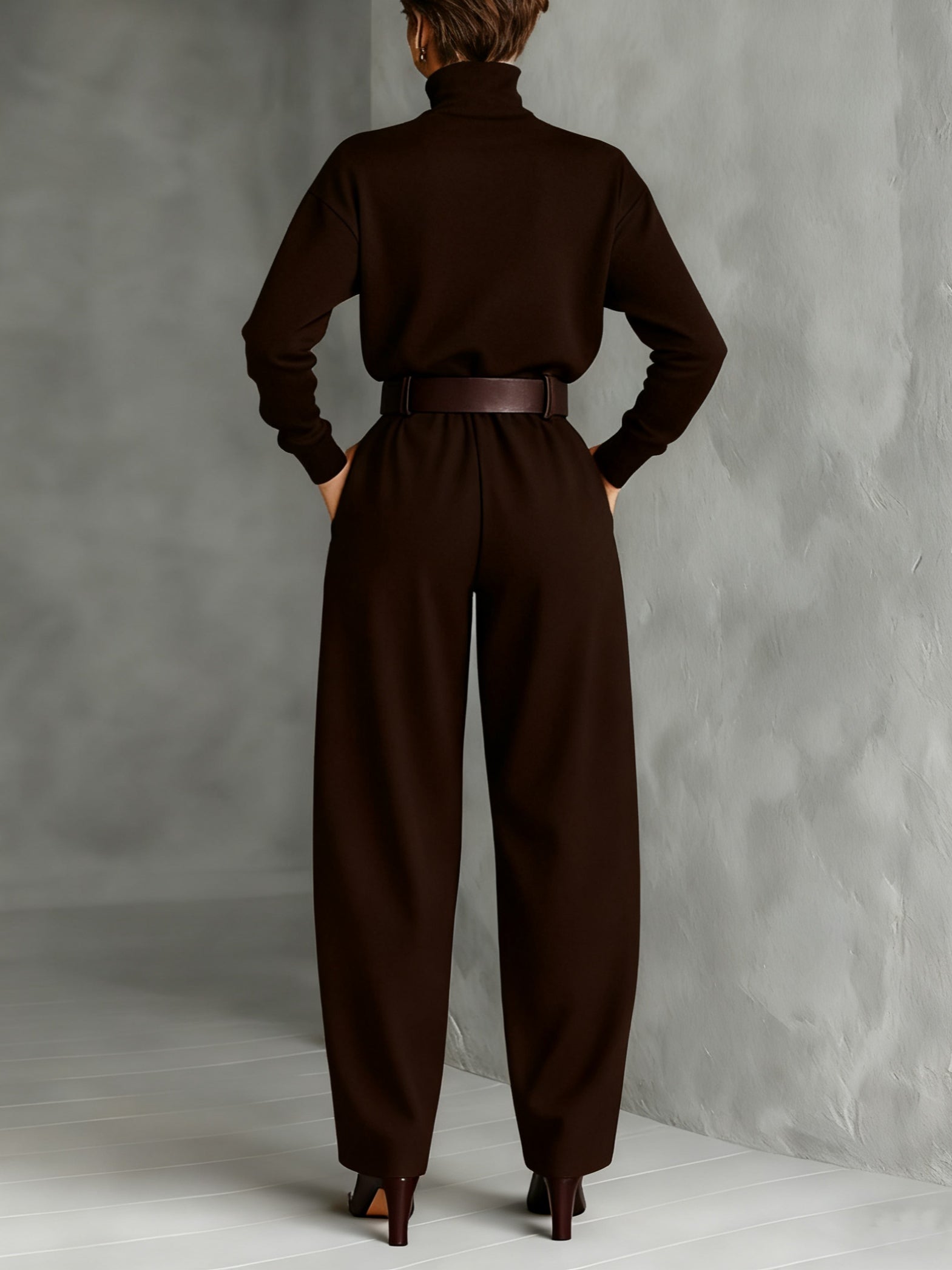 All-Black Turtleneck Set | Women's Outfit 5
