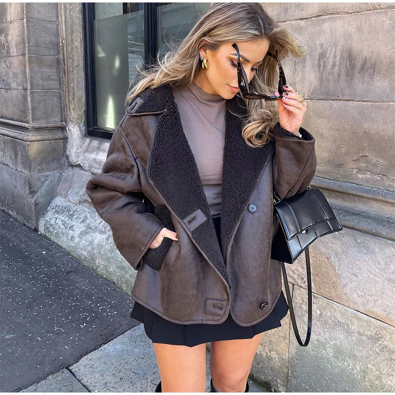 Amy Brown Leather Jacket | Women’s Vintage Style with Fleece Lining 1