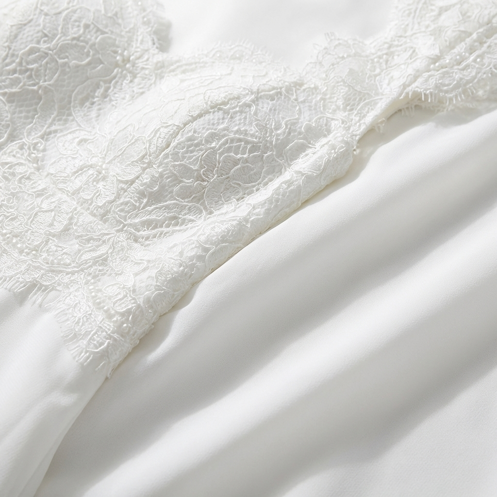 Ariadna | White Chiffon Maxi Dress with Lace Bodice and Cap Sleeves for Women - Bridal