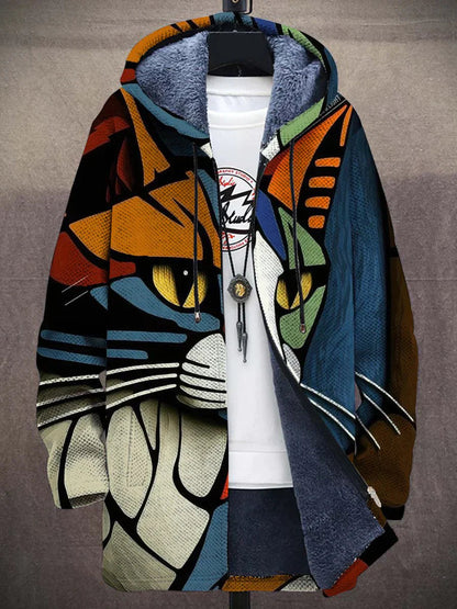 Artistic Printed Hoodie | Women's Sweatshirt with Zipper 0