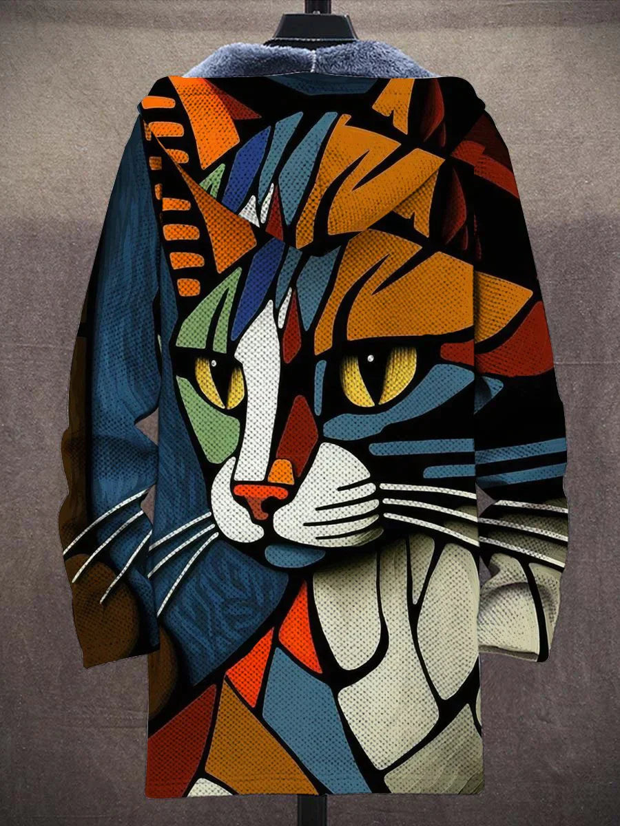 Artistic Printed Hoodie | Women's Sweatshirt with Zipper 1
