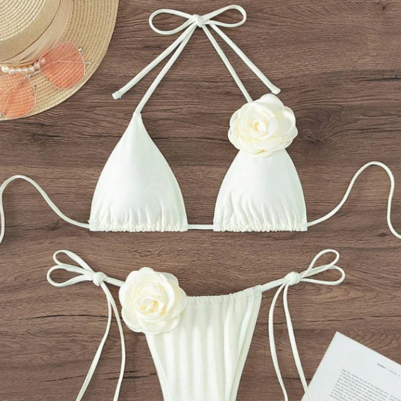 Aurevella™ - Halter Strappy Bikini Set