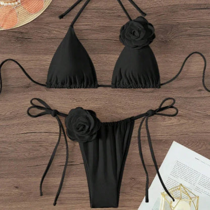 Aurevella™ - Halter Strappy Bikini Set