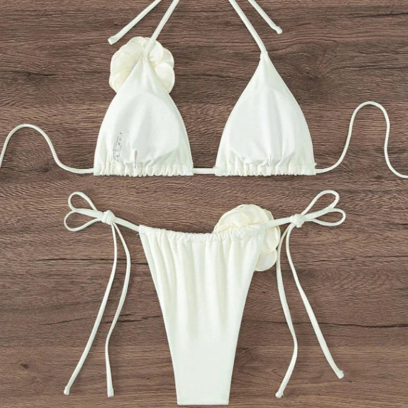 Aurevella™ - Halter Strappy Bikini Set