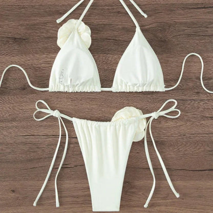 Aurevella™ - Halter Strappy Bikini Set
