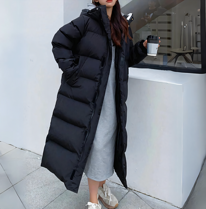 Black Puffer Jacket Women | Windproof Winter Coat 0
