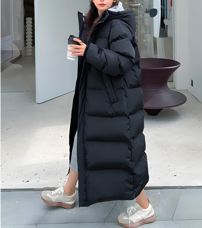 Black Puffer Jacket Women | Windproof Winter Coat 1