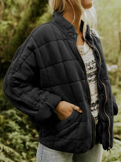Black Quilted Jacket | Women's Winter Coats 1