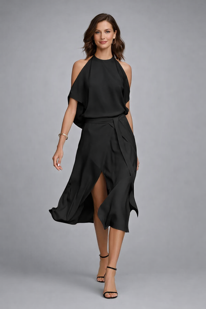 Carlotta | Off-the-shoulder summer midi dress