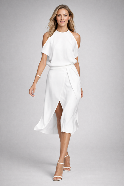 Carlotta | Off-the-shoulder summer midi dress