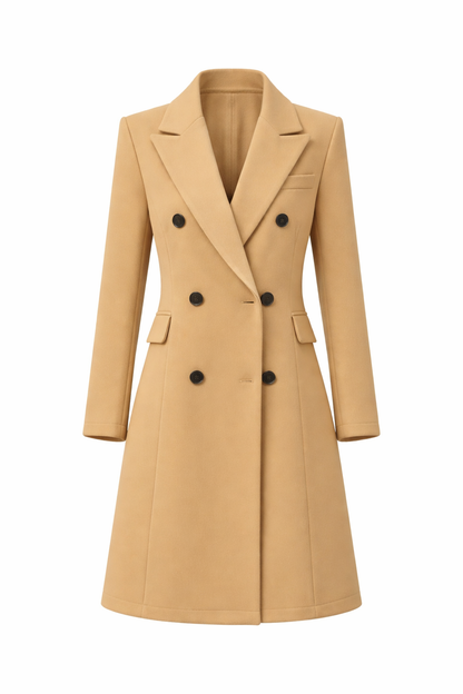 Elegant Long Wool Coat for Women | Winter Outerwear