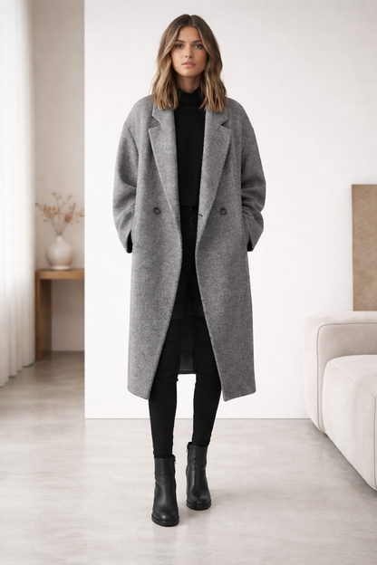 Margot | Oversized Gray Statement Coat