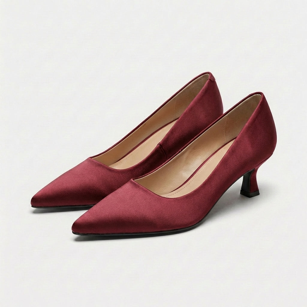 Covadonga | Women's Elegant Pointed Toe Pumps with Low Heel