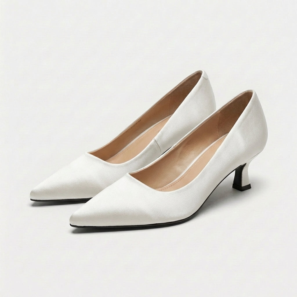 Covadonga | Women's Elegant Pointed Toe Pumps with Low Heel