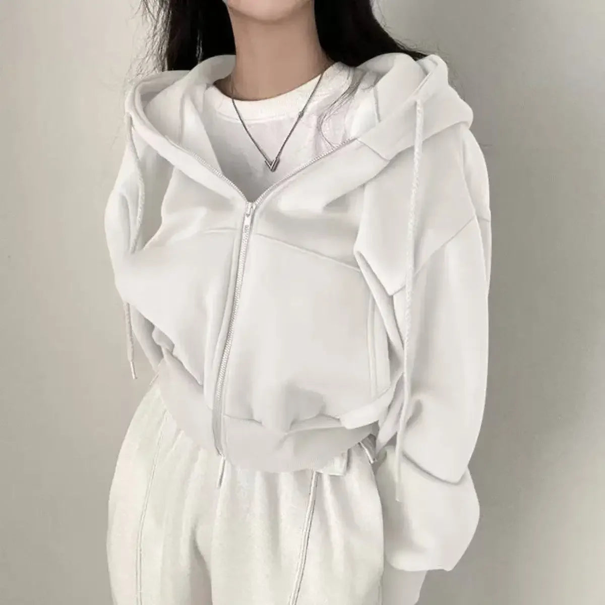 Cropped Hooded Sweatshirt | Women's Sweatshirt for Winter 3