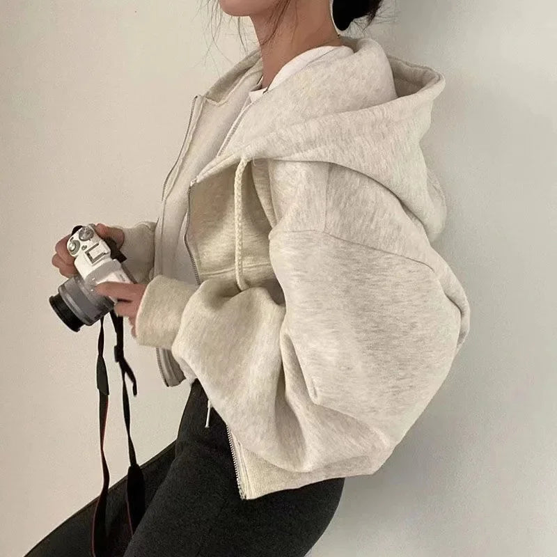 Cropped Hooded Sweatshirt | Women's Sweatshirt for Winter 4