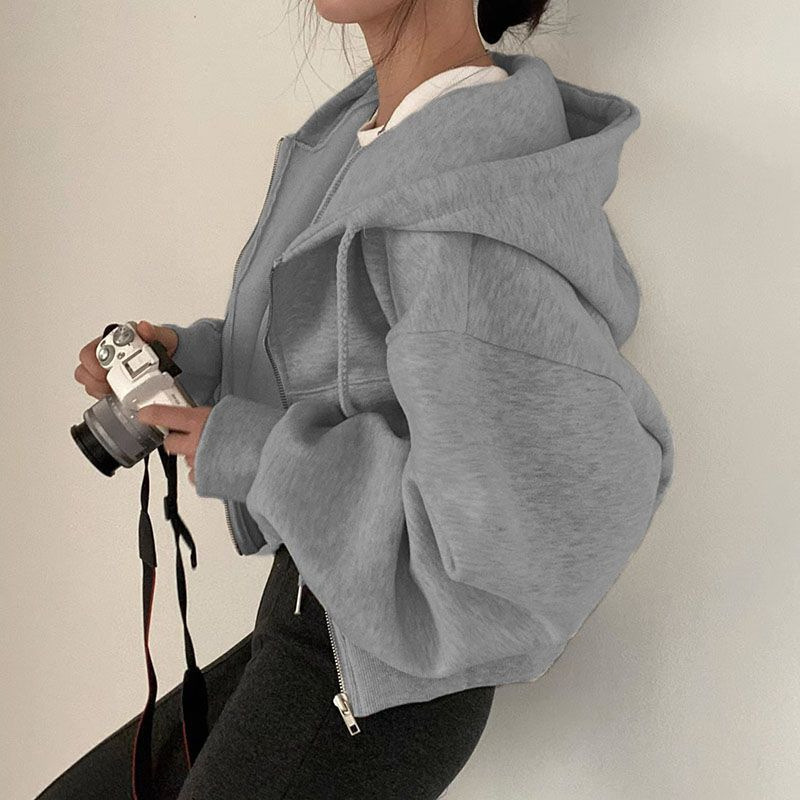 Cropped Hooded Sweatshirt | Women's Sweatshirt for Winter 5