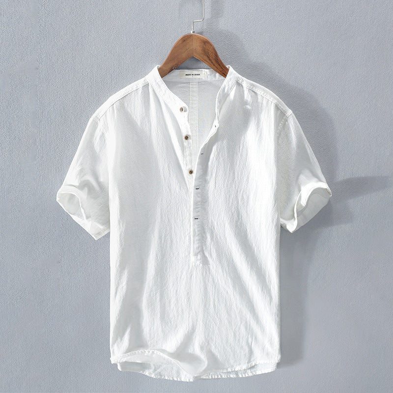 Men's Linen Summer Shirt | Short Sleeve Casual Shirts 1