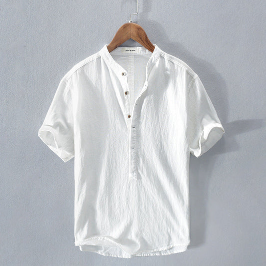 Men's Linen Summer Shirt | Short Sleeve Casual Shirts 1