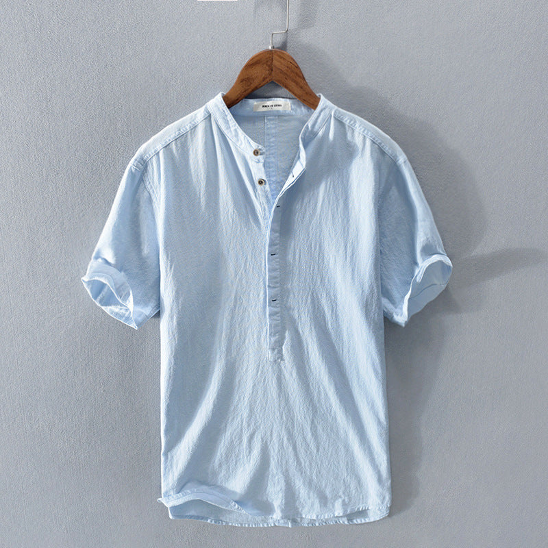 Men's Linen Summer Shirt | Short Sleeve Casual Shirts 3