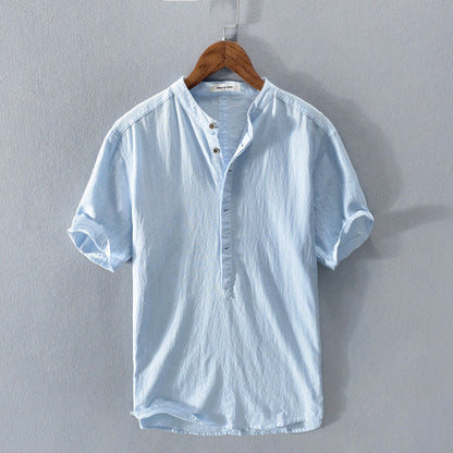 Men's Linen Summer Shirt | Short Sleeve Casual Shirts 3