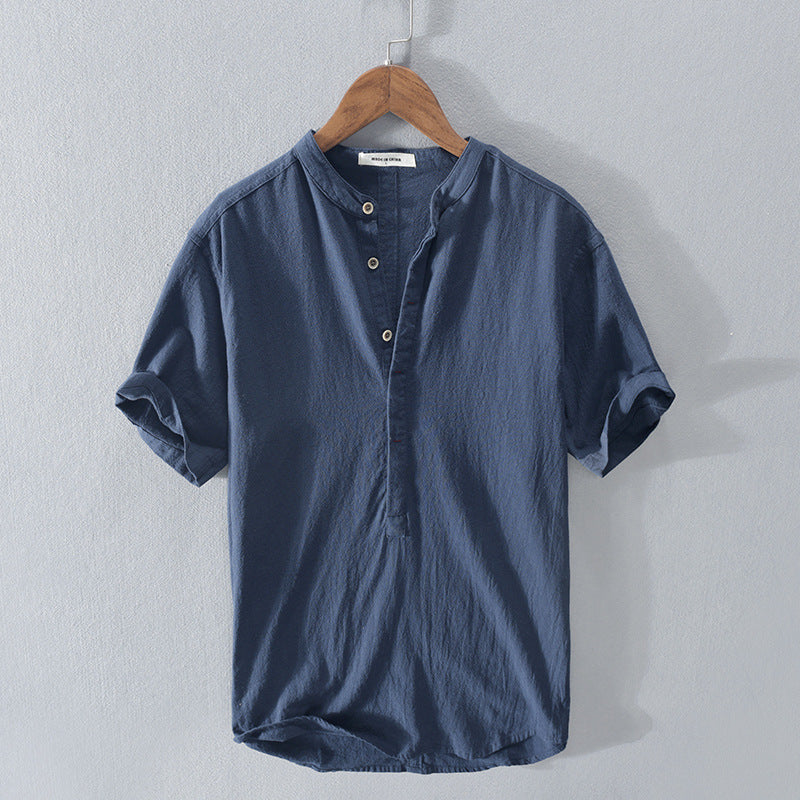 Men's Linen Summer Shirt | Short Sleeve Casual Shirts 4