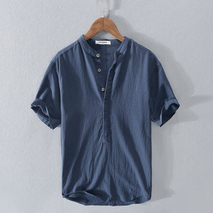 Men's Linen Summer Shirt | Short Sleeve Casual Shirts 4