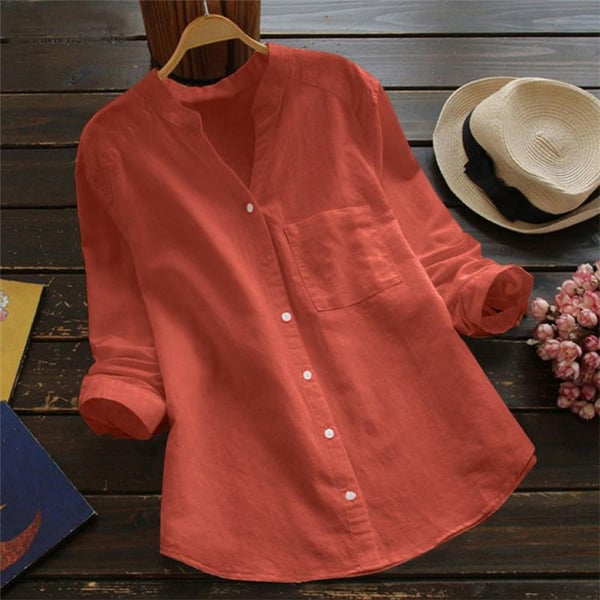Linen-Cotton Blend Casual Button Down Shirt | Men's Casual Shirts 1