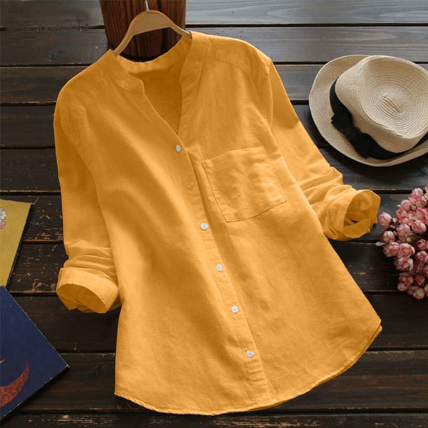 Linen-Cotton Blend Casual Button Down Shirt | Men's Casual Shirts 4
