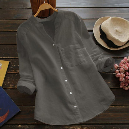 Linen-Cotton Blend Casual Button Down Shirt | Men's Casual Shirts 6