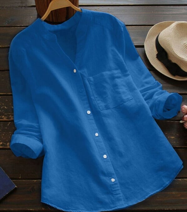 Linen-Cotton Blend Casual Button Down Shirt | Men's Casual Shirts 7