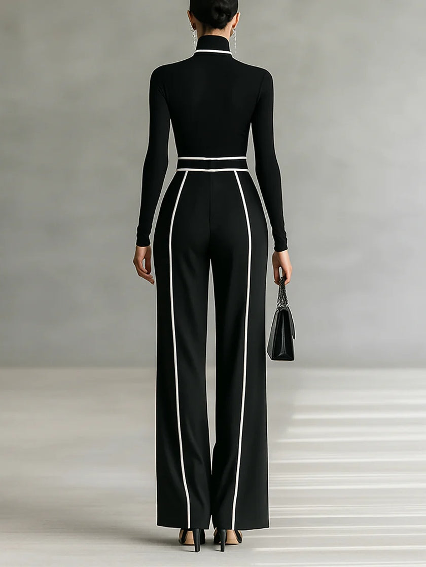 Elegant Turtleneck Set | Women's Two-Piece Outfit 1