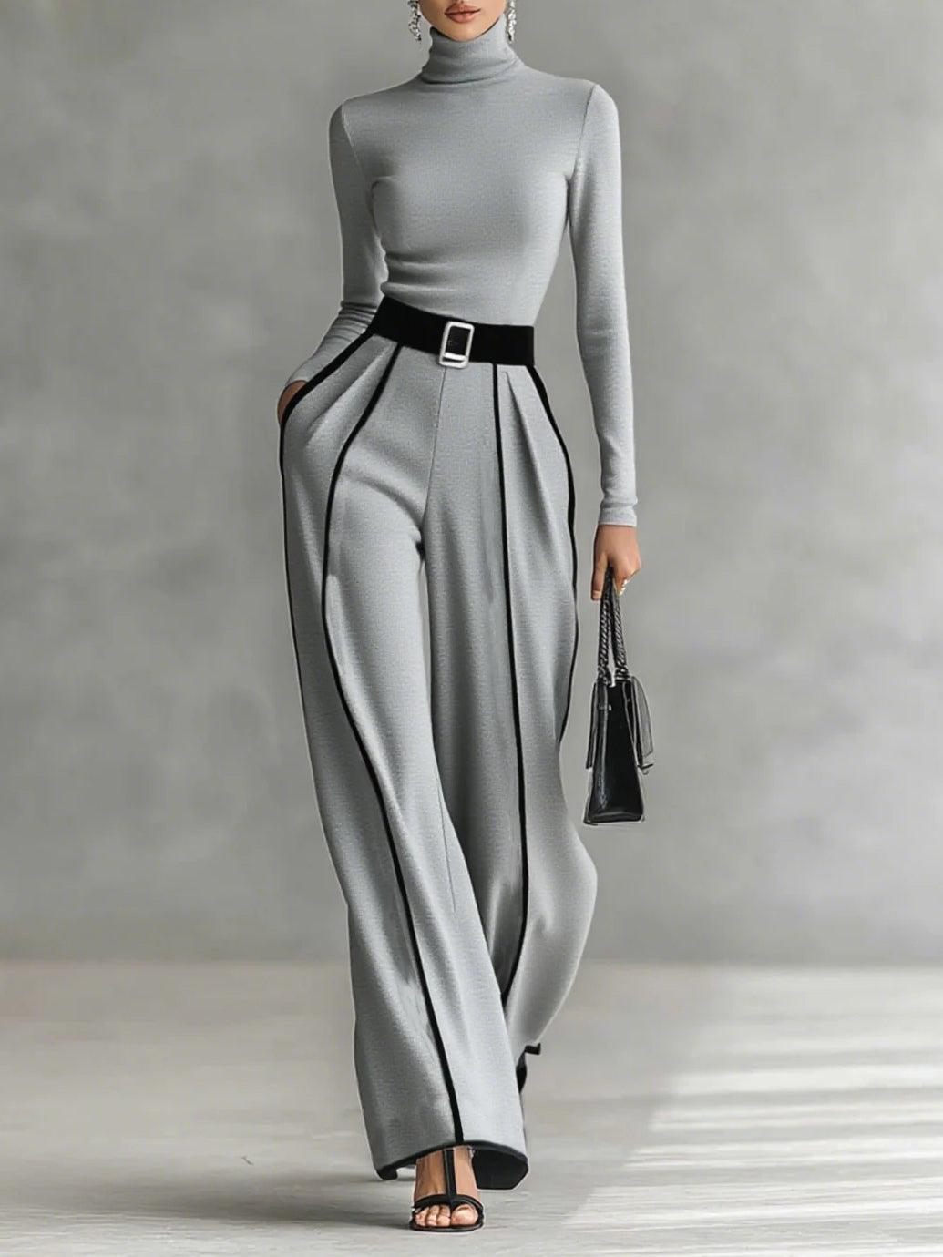 Elegant Turtleneck Set | Women's Two-Piece Outfit 4
