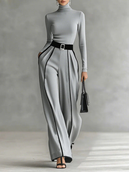 Elegant Turtleneck Set | Women's Two-Piece Outfit 4