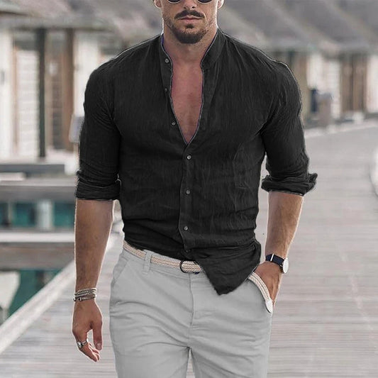White Linen Button Down Shirt | Men's Linen Shirts 1