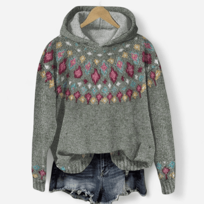 Gabrielle Retro Ethnic Print Hoodie | Casual Streetwear 6
