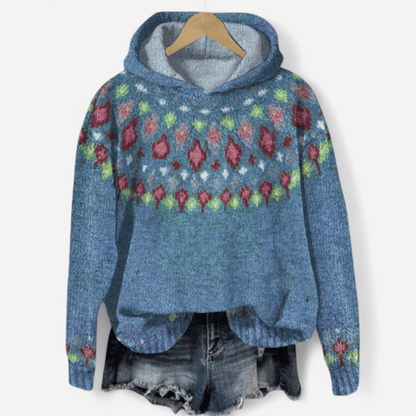Gabrielle Retro Ethnic Print Hoodie | Casual Streetwear 7