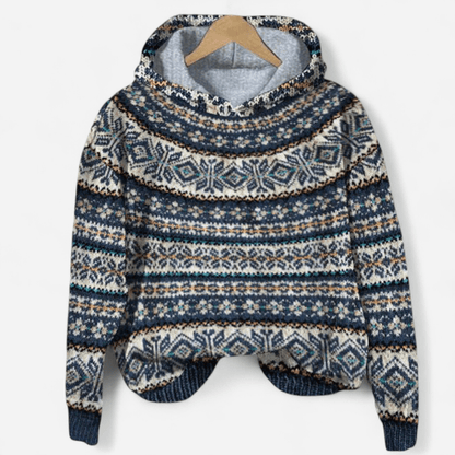 Gabrielle Retro Ethnic Print Hoodie | Casual Streetwear 8