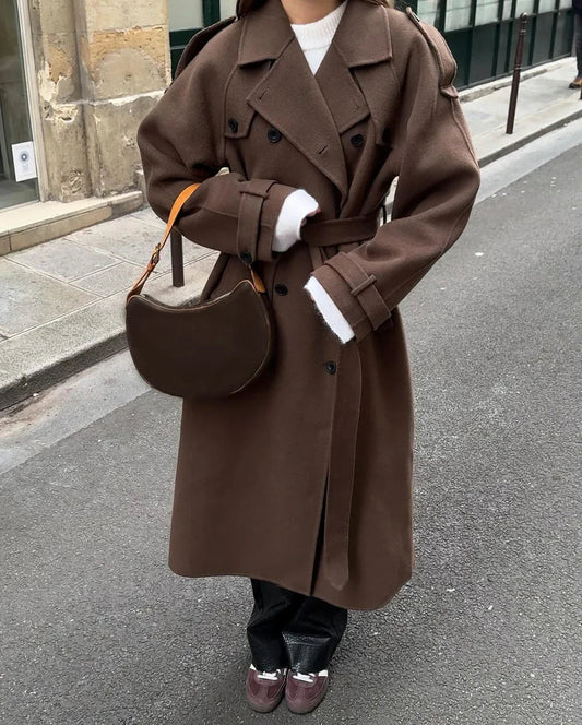 Grace | Women's Wool Trench Coat - Elegant Winter Outerwear 0